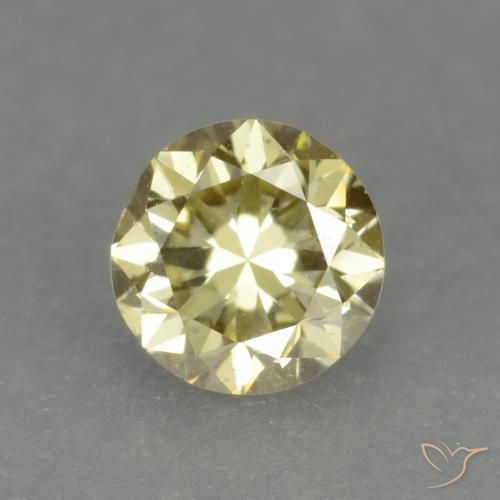 0.15ct Naturale Giallo dorato Diamante, Rotondo, VS-SI