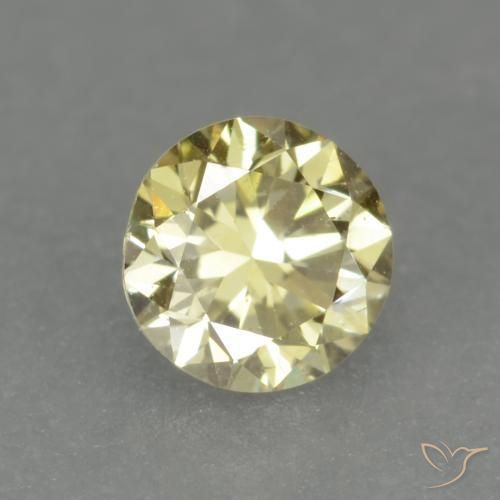 Diamante Giallo dorato naturale da 0.15 ct, Rotondo, VS-SI