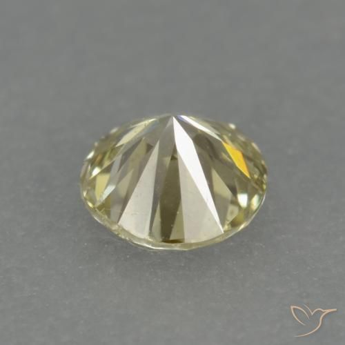 Diamante Giallo dorato naturale da 0.15 ct, Rotondo, VS-SI