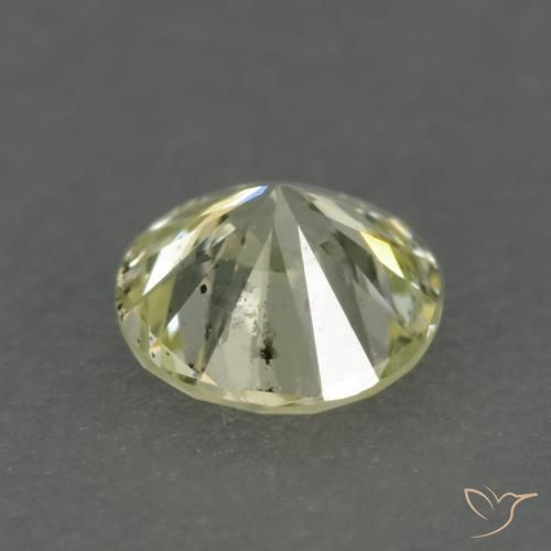 Diamante Giallo medio-chiaro naturale da 0.17 ct, Rotondo, VS-SI