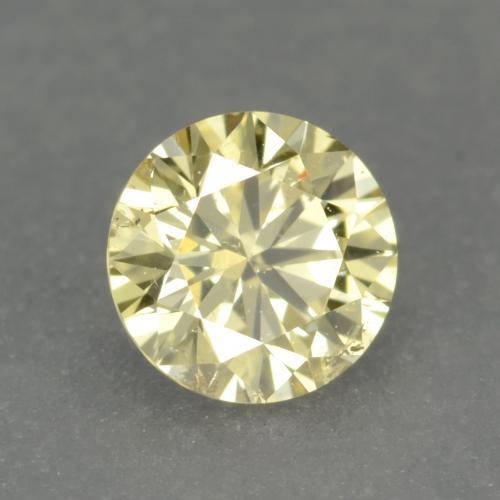Diamante Giallo medio-chiaro naturale da 0.20 ct, Taglio rotondo, VS-SI