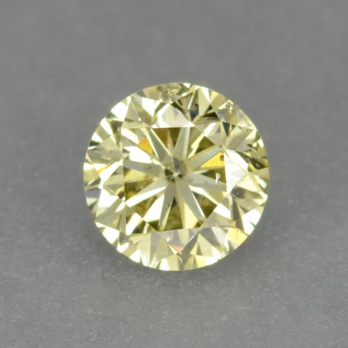 Diamante Limone giallo naturale da 0.18 ct, Taglio rotondo, VS-SI