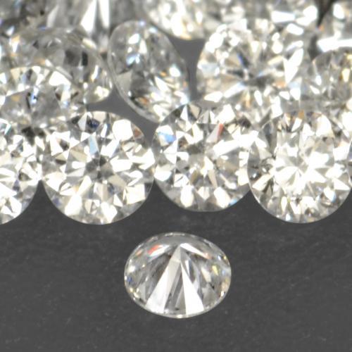 Gemme di Diamante Bianco caldo naturale da 0.04 ct, Taglio rotondo, VS-SI