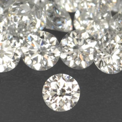 Diamante naturale bianco da 0,02 ct, taglio rotondo, VS-SI