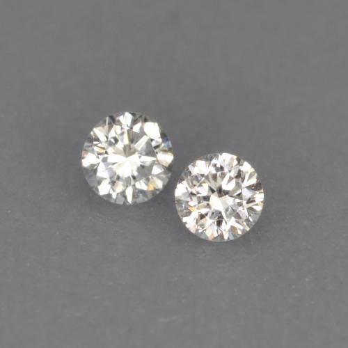 Gemme di Diamante Bianco caldo naturale da 0.04 ct, Taglio rotondo, VVS-VS