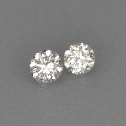 Gemme di Diamante Bianco caldo naturale da 0.04 ct, Taglio rotondo, VVS-VS