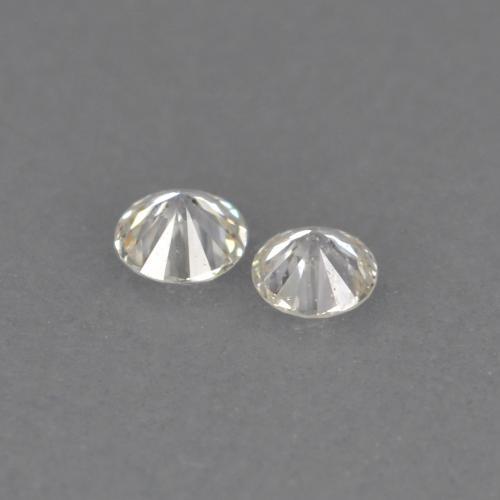 Gemme di Diamante Bianco caldo naturale da 0.04 ct, Taglio rotondo, VVS-VS