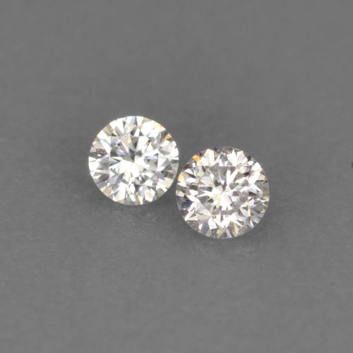 Gemme di Diamante Bianco caldo naturale da 0.03 ct, Taglio rotondo, VVS-VS