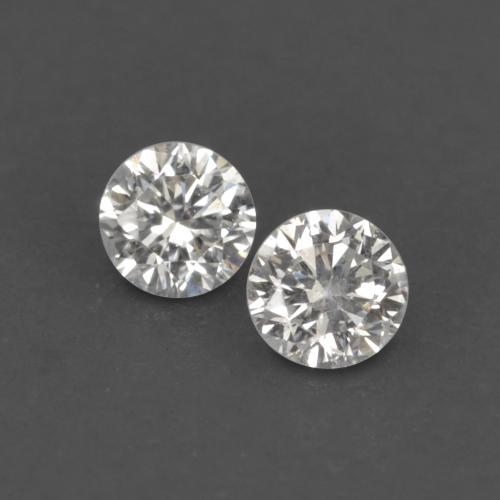 Diamante naturale bianco da 0,04 ct, taglio rotondo, VVS-VS