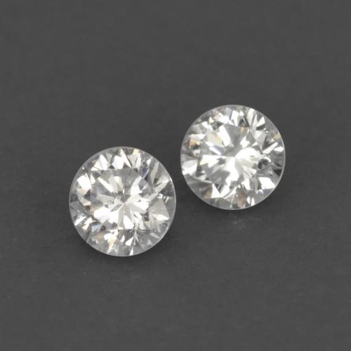 Diamante naturale bianco da 0,03 ct, taglio rotondo, VVS-VS