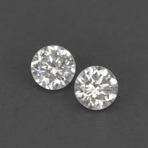 Gemme di Diamante Bianco caldo naturale da 0.02 ct, Taglio rotondo, VVS-VS