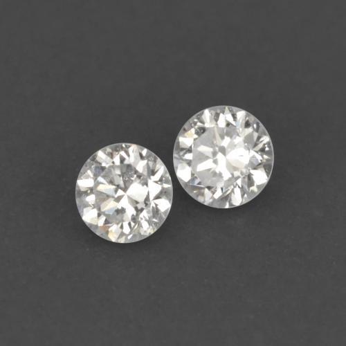 Gemme di Diamante Bianco caldo naturale da 0.04 ct, Taglio rotondo, VVS-VS