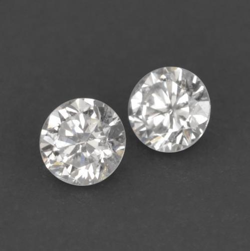 Diamante naturale bianco da 0,03 ct, taglio rotondo, VVS-VS