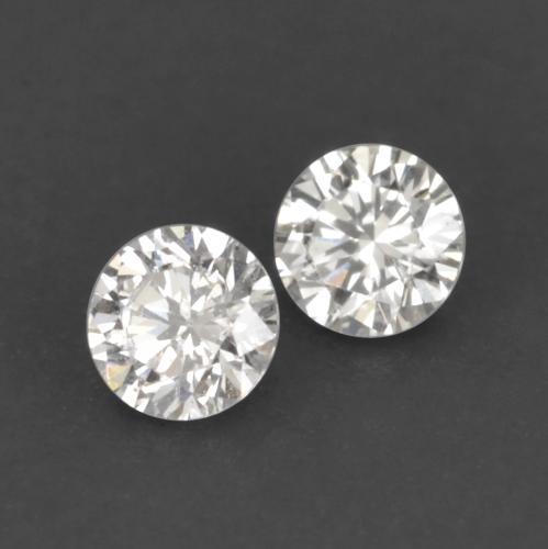 Diamante naturale bianco da 0,04 ct, taglio rotondo, VVS-VS