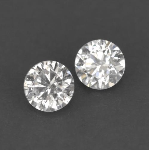 Gemme di Diamante Bianco caldo naturale da 0.04 ct, Taglio rotondo, VVS-VS