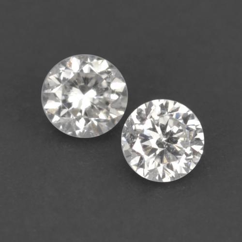 Diamante naturale bianco da 0,03 ct, taglio rotondo, VVS-VS