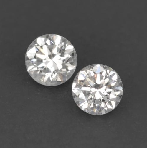 Diamante naturale bianco da 0,03 ct, taglio rotondo, VVS-VS