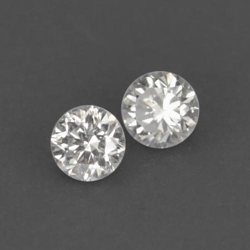Diamante naturale bianco da 0,04 ct, taglio rotondo, VS