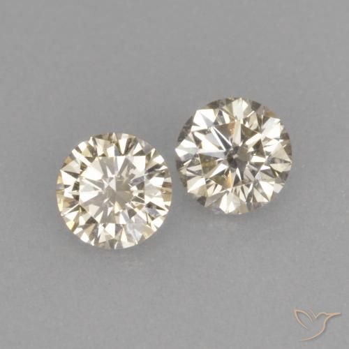 Gemme di Diamante Color champagne naturale da 0.26 ct, Taglio rotondo, VVS-VS