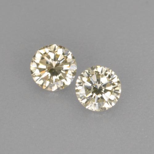 Diamante naturale dorato da 0,21 ct, taglio rotondo, VVS-VS