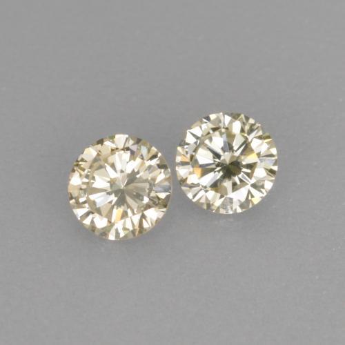 Diamante naturale dorato da 0,21 ct, taglio rotondo, VVS-VS