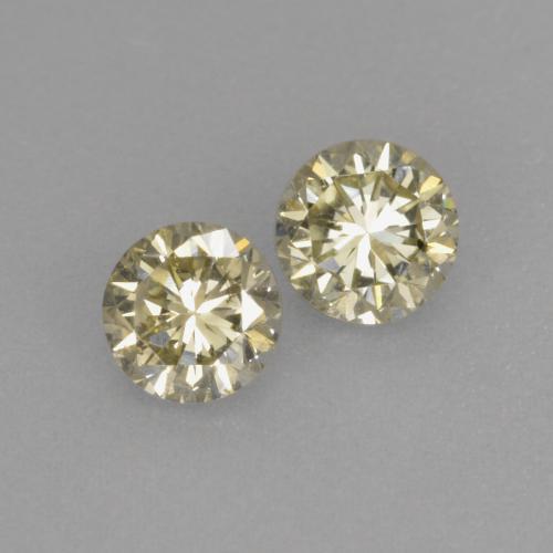 Diamante naturale dorato da 0,41 ct, taglio rotondo, VS