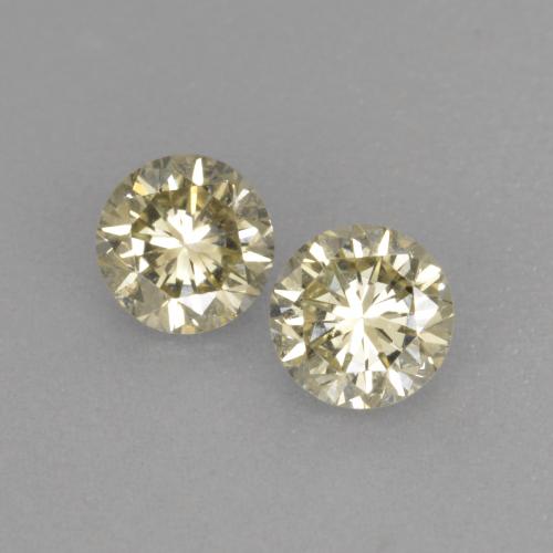 Diamante naturale dorato da 0,41 ct, taglio rotondo, VS