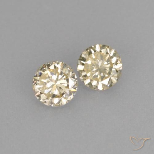 Diamante naturale dorato da 0,31 ct, taglio rotondo, VVS-VS
