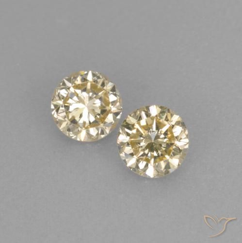 Diamante naturale dorato da 0,31 ct, taglio rotondo, VVS-VS