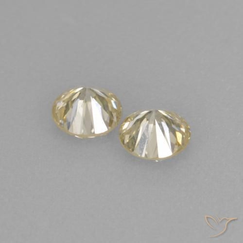 Diamante naturale dorato da 0,31 ct, taglio rotondo, VVS-VS