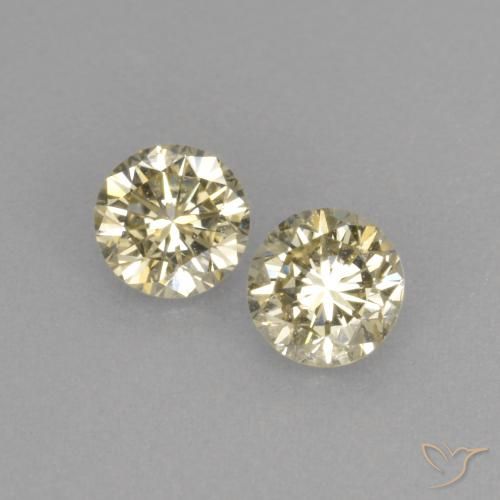 0.37ctw Naturale Color champagne Diamante, Rotondo, VVS-VS