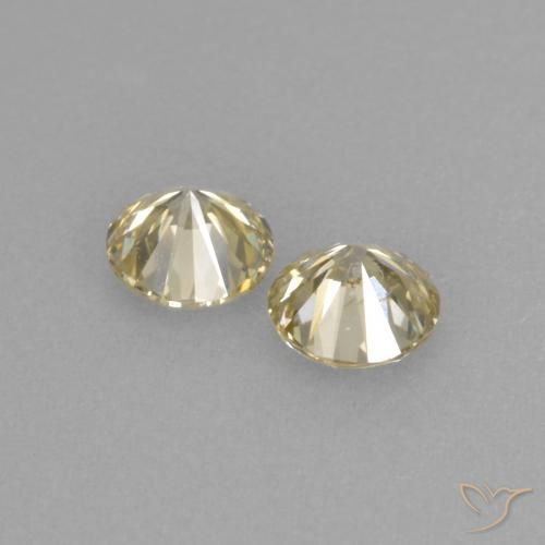 Gemme di Diamante Color champagne naturale da 0.37 ct, Rotondo, VVS-VS
