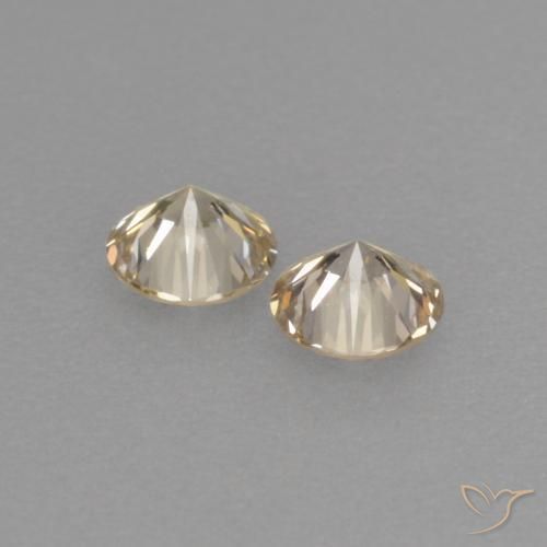 Gemme di Diamante Marrone dorato naturale da 0.22 ct, Rotondo, VVS-VS