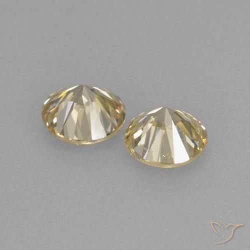 Gemme di Diamante Color cognac naturale da 0.46 ct, Rotondo, VS