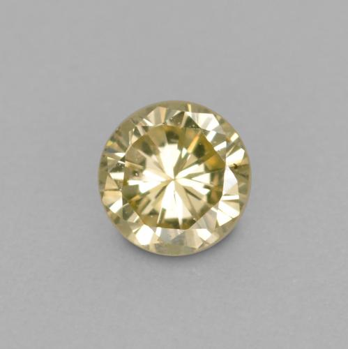 Diamante naturale dorato da 0,11 ct, taglio rotondo, VVS-VS