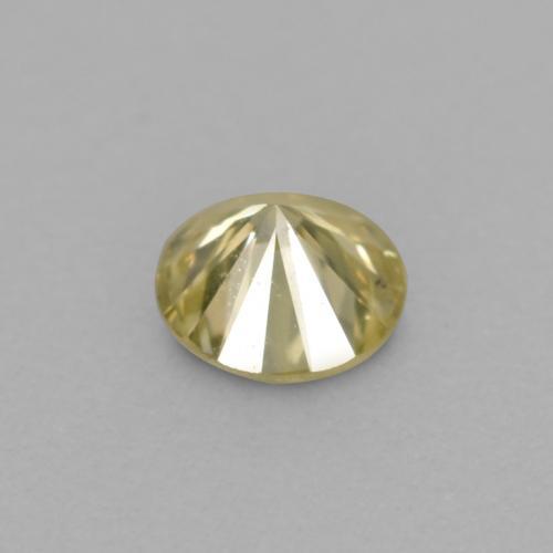 Diamante naturale dorato da 0,11 ct, taglio rotondo, VVS-VS