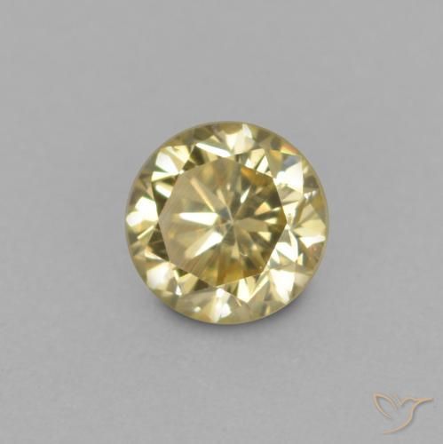 Diamante Champagne naturale da 0.14 ct, Rotondo, VVS-VS