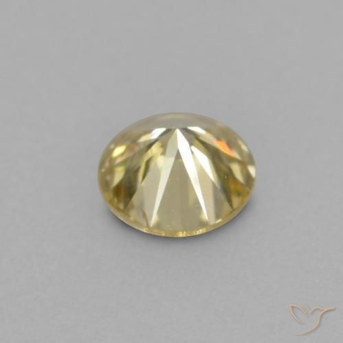 Diamante Champagne naturale da 0.14 ct, Rotondo, VVS-VS