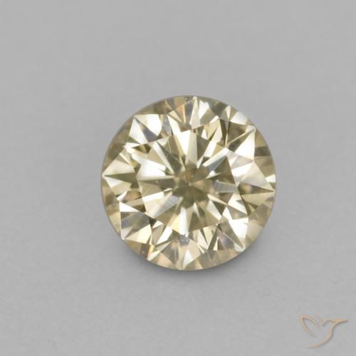 0.14ct Naturale Color champagne Diamante, Rotondo, VVS-VS