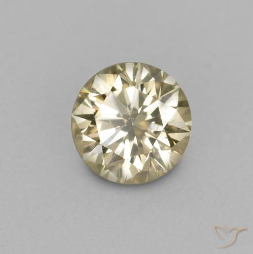Diamante Color champagne naturale da 0.14 ct, Rotondo, VVS-VS