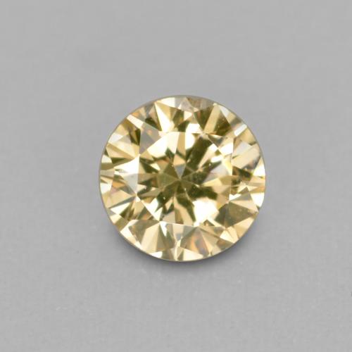 Diamante naturale dorato da 0,10 ct, taglio rotondo, VVS-VS