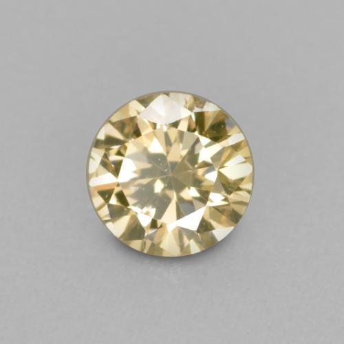 Diamante naturale dorato da 0,10 ct, taglio rotondo, VVS-VS