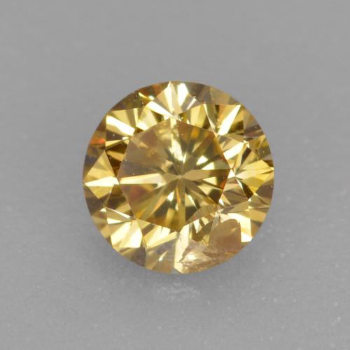 Diamante Champagne naturale da 0.24 ct, Taglio rotondo, VS-SI