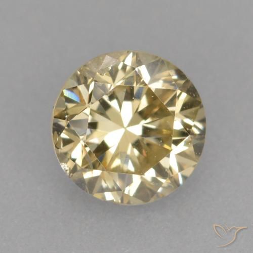 0.36ct Naturale Color champagne Diamante, Rotondo, VS-SI