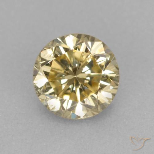 0.26ct Naturale Color champagne Diamante, Rotondo, VS