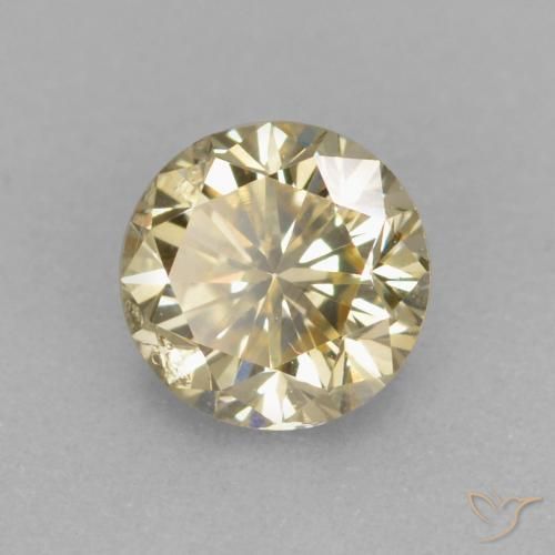 Diamante Color champagne naturale da 0.26 ct, Rotondo, VS