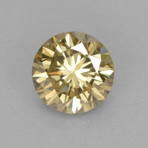 Diamante naturale dorato da 0,31 ct, taglio rotondo, VS