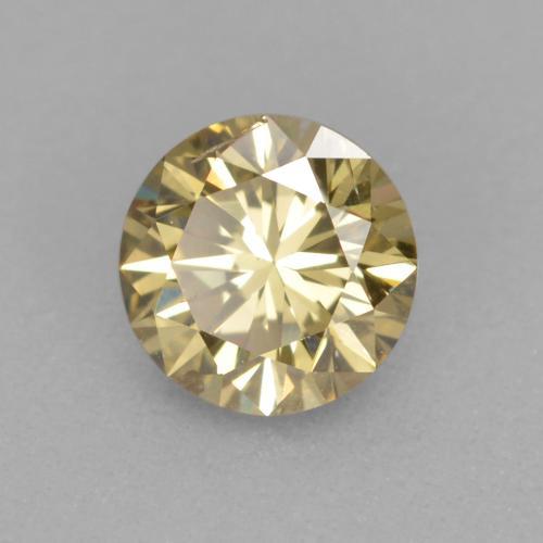 Diamante naturale dorato da 0,31 ct, taglio rotondo, VS