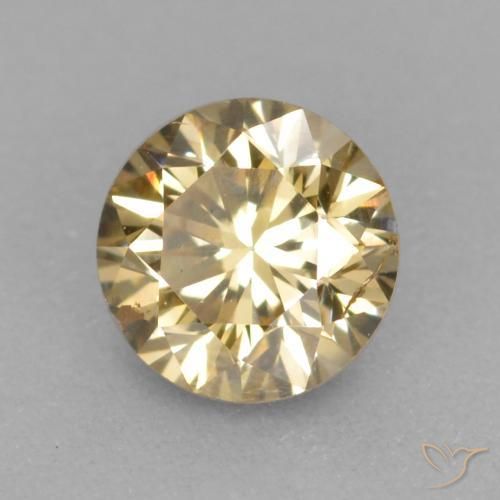 Diamante Champagne naturale da 0.25 ct, Rotondo, VS
