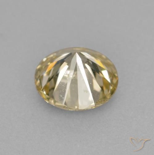 Diamante Color champagne naturale da 0.36 ct, Rotondo, VS